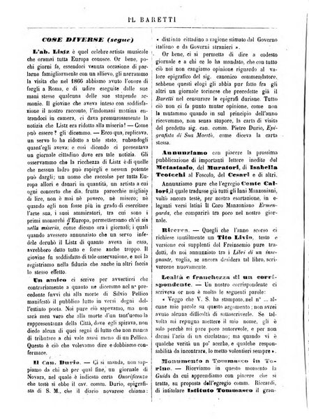 Il Baretti nuovo giornale d'istruzione