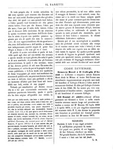 Il Baretti nuovo giornale d'istruzione