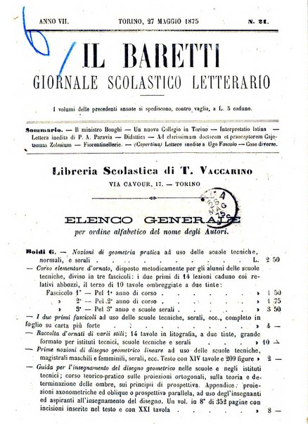 Il Baretti nuovo giornale d'istruzione