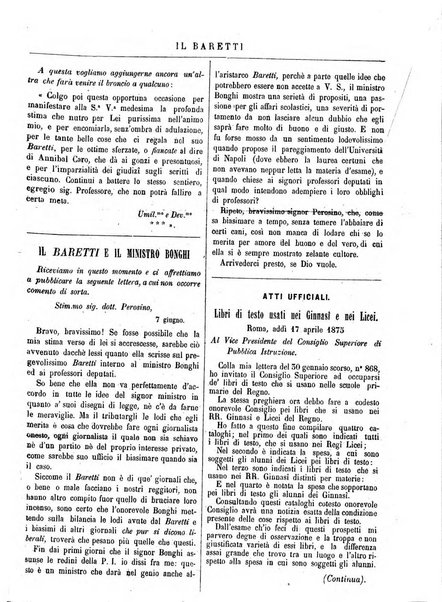 Il Baretti nuovo giornale d'istruzione