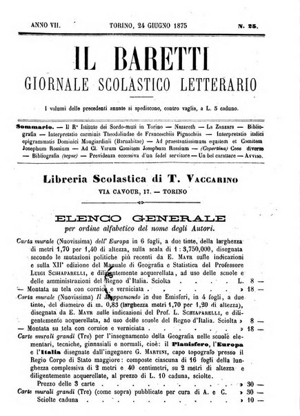 Il Baretti nuovo giornale d'istruzione