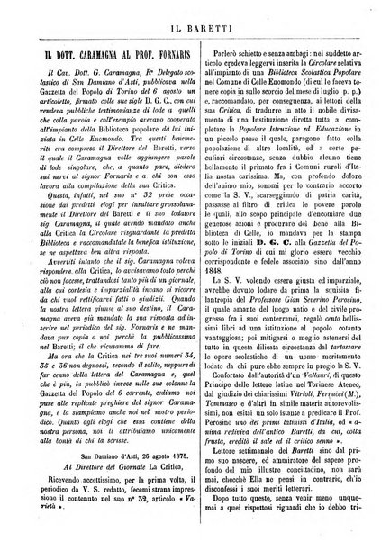 Il Baretti nuovo giornale d'istruzione