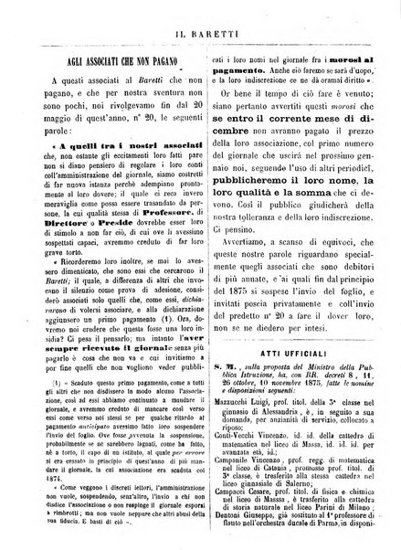 Il Baretti nuovo giornale d'istruzione