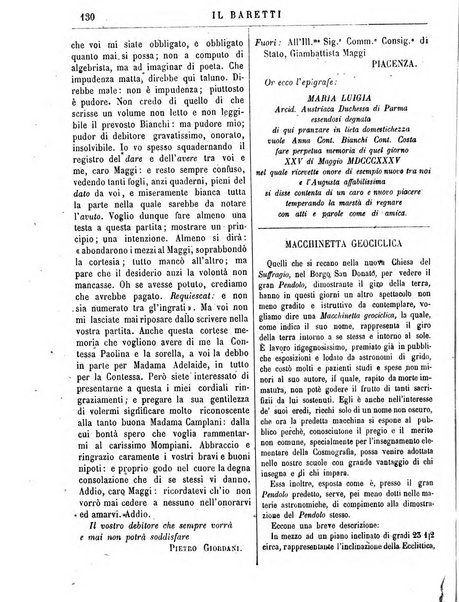 Il Baretti nuovo giornale d'istruzione