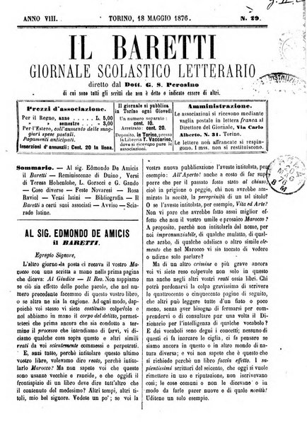 Il Baretti nuovo giornale d'istruzione