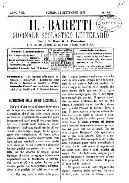 Il Baretti nuovo giornale d'istruzione