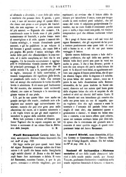 Il Baretti nuovo giornale d'istruzione