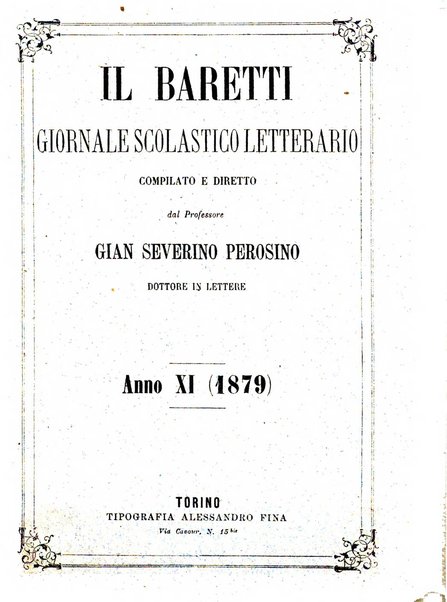 Il Baretti nuovo giornale d'istruzione