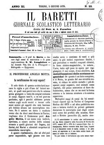 Il Baretti nuovo giornale d'istruzione