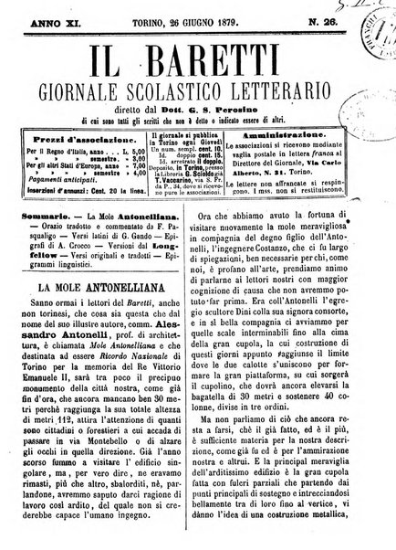 Il Baretti nuovo giornale d'istruzione