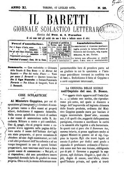 Il Baretti nuovo giornale d'istruzione