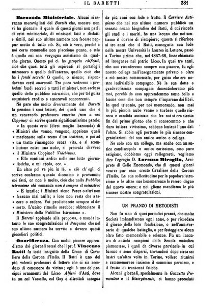 Il Baretti nuovo giornale d'istruzione