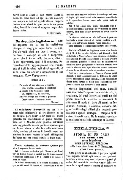 Il Baretti nuovo giornale d'istruzione