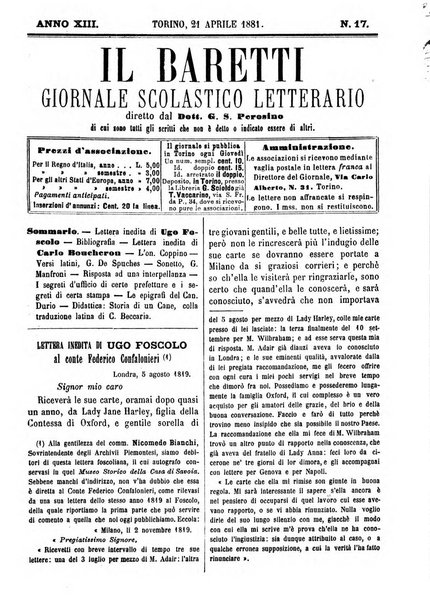 Il Baretti nuovo giornale d'istruzione