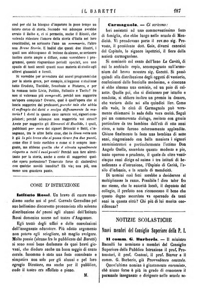 Il Baretti nuovo giornale d'istruzione