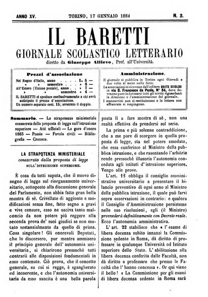 Il Baretti nuovo giornale d'istruzione