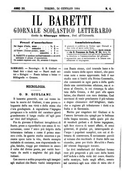 Il Baretti nuovo giornale d'istruzione