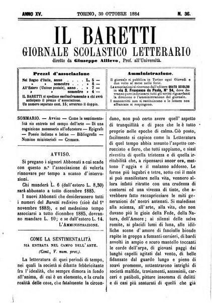 Il Baretti nuovo giornale d'istruzione