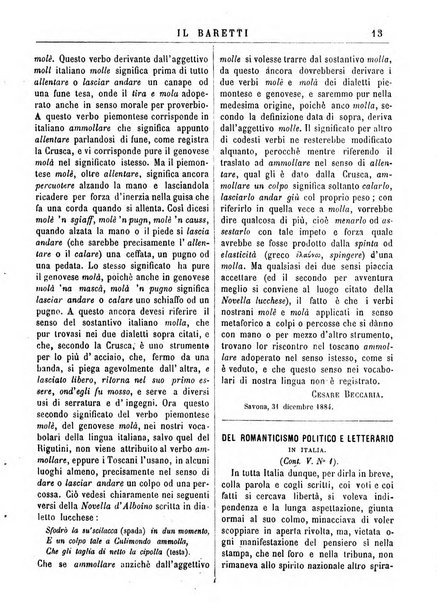 Il Baretti nuovo giornale d'istruzione