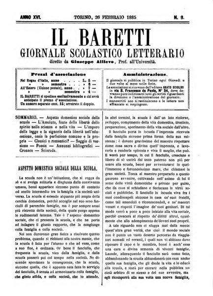 Il Baretti nuovo giornale d'istruzione