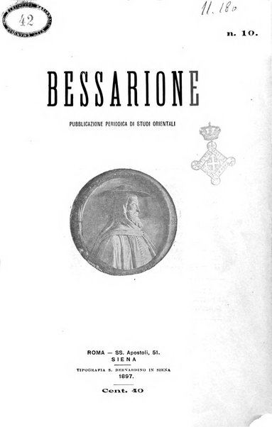 Bessarione pubblicazione periodica di studi orientali