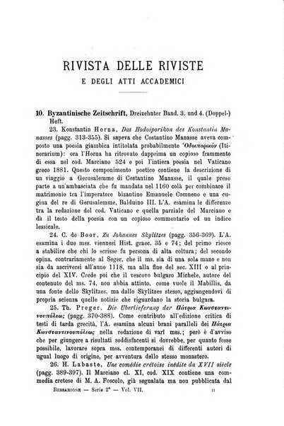 Bessarione pubblicazione periodica di studi orientali