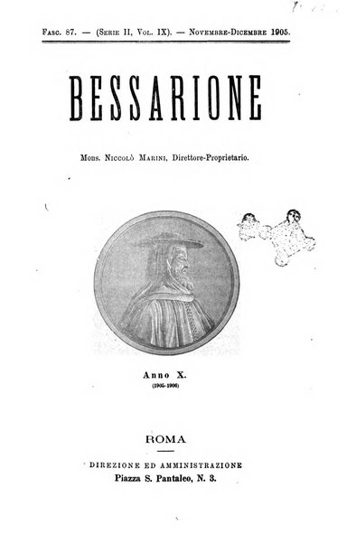 Bessarione pubblicazione periodica di studi orientali