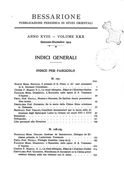 Bessarione pubblicazione periodica di studi orientali