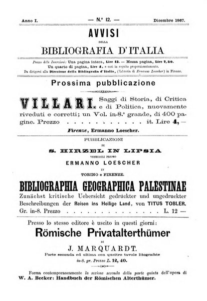 Bibliografia d'Italia compilata sui documenti comunicati dal Ministero dell'istruzione pubblica