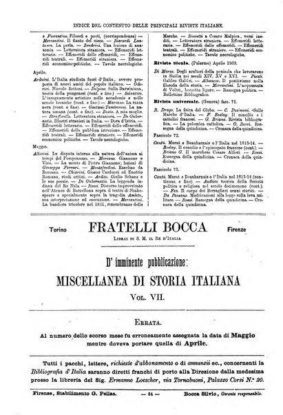 Bibliografia d'Italia compilata sui documenti comunicati dal Ministero dell'istruzione pubblica