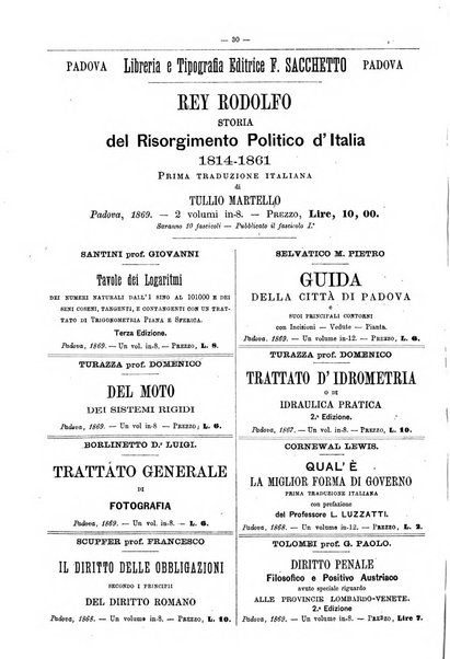 Bibliografia d'Italia compilata sui documenti comunicati dal Ministero dell'istruzione pubblica