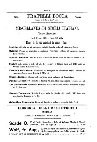 Bibliografia d'Italia compilata sui documenti comunicati dal Ministero dell'istruzione pubblica