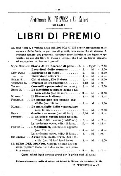 Bibliografia d'Italia compilata sui documenti comunicati dal Ministero dell'istruzione pubblica