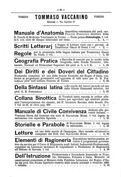 Bibliografia d'Italia compilata sui documenti comunicati dal Ministero dell'istruzione pubblica