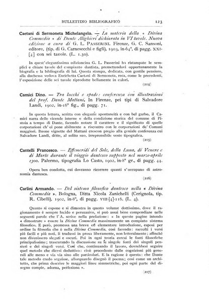 Bibliografia dantesca rassegna bibliografica degli studi intorno a Dante, al trecento e a cose francescane