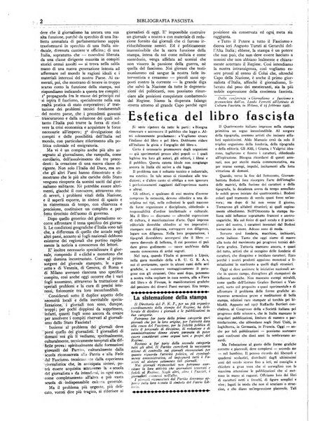 Bibliografia fascista rassegna mensile del movimento culturale fascista in Italia e all'estero