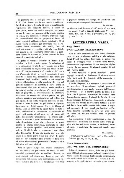 Bibliografia fascista rassegna mensile del movimento culturale fascista in Italia e all'estero