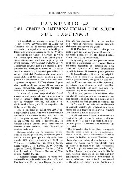 Bibliografia fascista rassegna mensile del movimento culturale fascista in Italia e all'estero