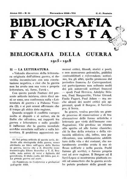 Bibliografia fascista rassegna mensile del movimento culturale fascista in Italia e all'estero