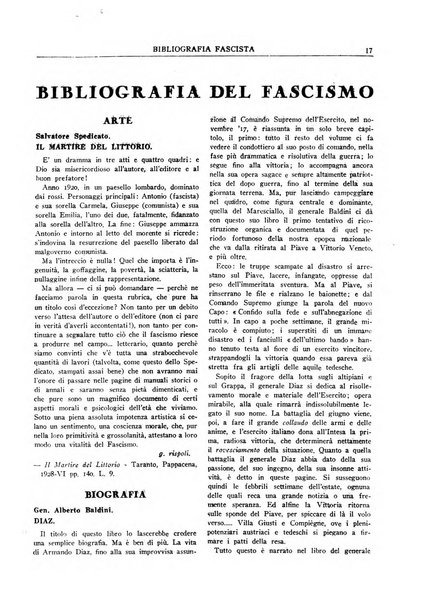 Bibliografia fascista rassegna mensile del movimento culturale fascista in Italia e all'estero