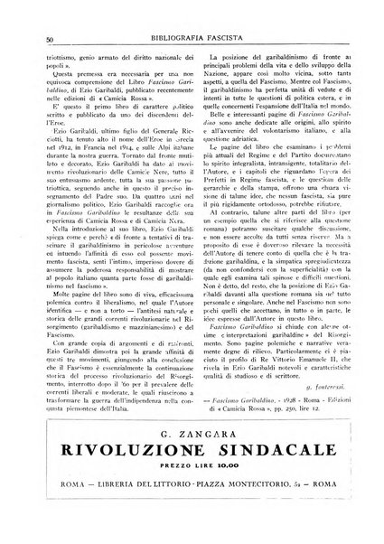 Bibliografia fascista rassegna mensile del movimento culturale fascista in Italia e all'estero