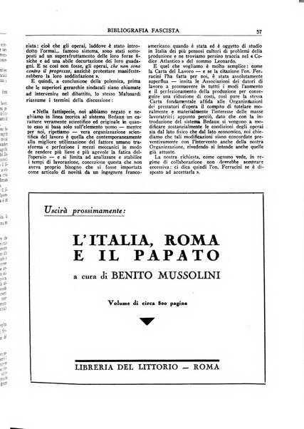 Bibliografia fascista rassegna mensile del movimento culturale fascista in Italia e all'estero