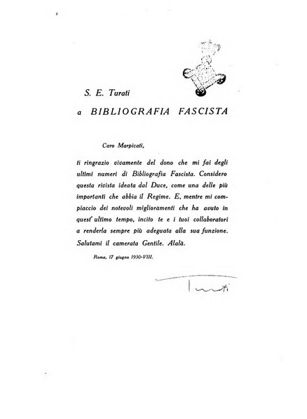 Bibliografia fascista rassegna mensile del movimento culturale fascista in Italia e all'estero