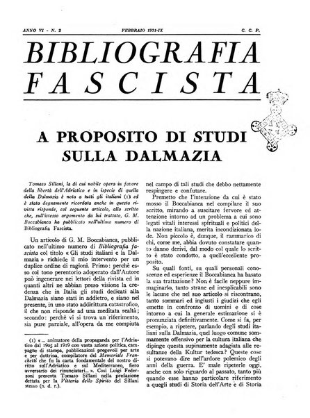 Bibliografia fascista rassegna mensile del movimento culturale fascista in Italia e all'estero