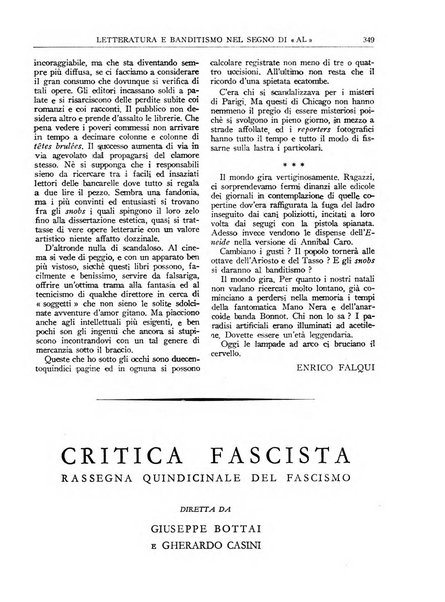 Bibliografia fascista rassegna mensile del movimento culturale fascista in Italia e all'estero