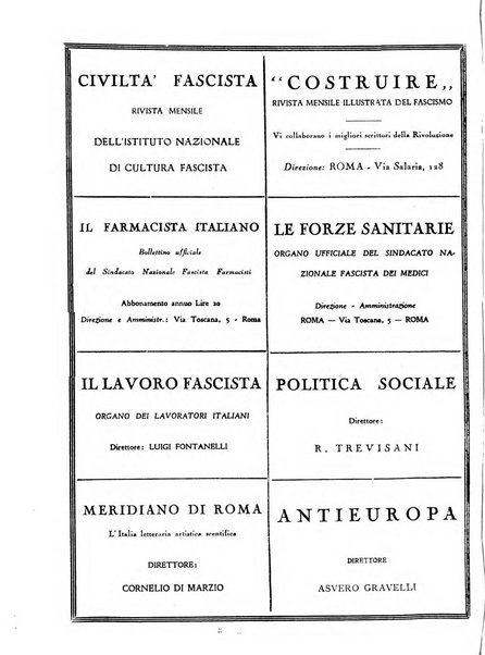 Bibliografia fascista rassegna mensile del movimento culturale fascista in Italia e all'estero