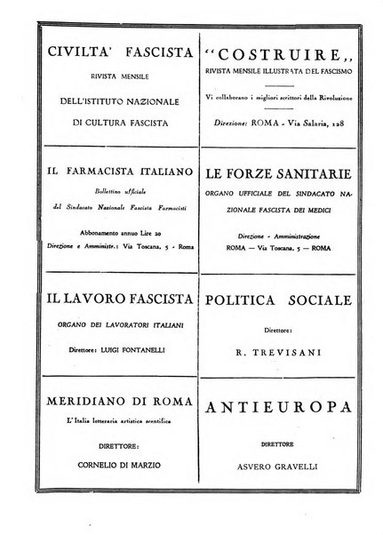 Bibliografia fascista rassegna mensile del movimento culturale fascista in Italia e all'estero