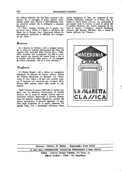 Bibliografia fascista rassegna mensile del movimento culturale fascista in Italia e all'estero