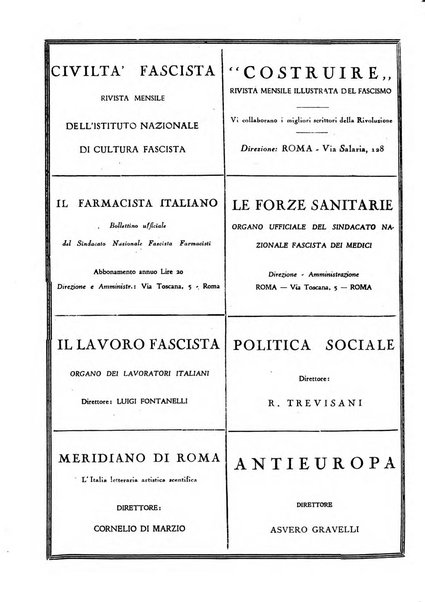 Bibliografia fascista rassegna mensile del movimento culturale fascista in Italia e all'estero