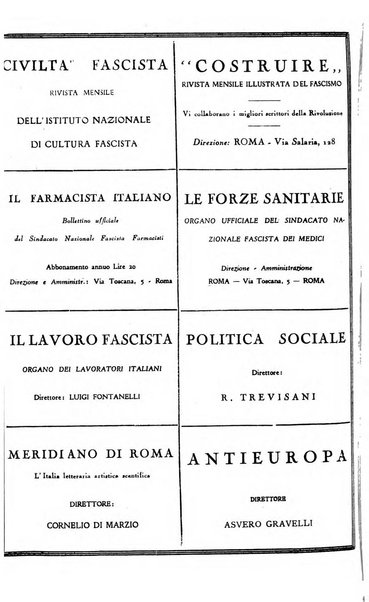 Bibliografia fascista rassegna mensile del movimento culturale fascista in Italia e all'estero